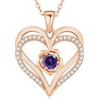 CDE Collana Donna Cuore Regalo Gioielli Donna Pendente Argento S925 Placcata Oro con Pietra di Nascita per Festa Della Mamma Compleanno San Valentino per Lei Mamma Fidanzata Moglie con 5A Cubic Zirconie