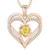 CDE Collana Donna Cuore Regalo Gioielli Donna Pendente Argento S925 Placcata Oro con Pietra di Nascita per Festa Della Mamma Compleanno San Valentino per Lei Mamma Fidanzata Moglie con 5A Cubic Zirconie