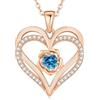 CDE Collana Donna Cuore Regalo Gioielli Donna Pendente Argento S925 Placcata Oro con Pietra di Nascita per Festa Della Mamma Compleanno San Valentino per Lei Mamma Fidanzata Moglie con 5A Cubic Zirconie