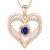 CDE Collana Donna Cuore Regalo Gioielli Donna Pendente Argento S925 Placcata Oro con Pietra di Nascita per Festa Della Mamma Compleanno San Valentino per Lei Mamma Fidanzata Moglie con 5A Cubic Zirconie
