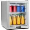 Klarstein Mini Frigo da Camera, Frigo Portatile da Camera, Frigorifero Piccolo da Ufficio, Mini Frigo Bar da Camera con LED, Ripiani Rimovibili, Mini Frigo Portatile Campeggio e Skin Care 12-18°C, 30L