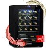 KLARSTEIN Cantinetta Vino Design, Cantinetta Vino Refrigerata a Zona Singola per Vino Rosso, Bianco e Birra, Controlli Touch, Frigo Vino Cantinetta per Esterno/Interno, 5-18°C, 53L, 20 Bottiglie