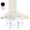 Klarstein Cappa Aspirante 90 cm ad Angolo, Cappa Cucina con Aspirazione Smart Silenziosa, Filtro Antigrasso per Cappa in Alluminio Lavabile in Lavastoviglie, Flusso d'Aria 645m³/h, Illuminazione LED
