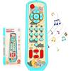 Aolso Telecomando Giocattolo, Telefono, Giochi Educativi e Sensoriali per Bambini 6-18 Mesi 1-3 Anni, Blu