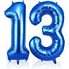 OFFCUP Helium Balloons, 40 Inches Number Balloons 13, Foil Birthday Balloon for Birthday Wedding Party Decorations Celebration Supplies (Blue)