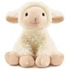 shownicer, pecora di peluche, stoffa, kawaii, cuscino di peluche, giocattolo, regalo per adulti e bambini 3+ anni (pecora - bianco, 25 cm)