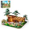 FUNWHOLE Fattoria delle Api Set di Mattoncini Illuminato - Cottage delle Api e Laboratorio del Miele, Set di Costruzione con Luce LED 1274 Pezzi per Adulti e Teenager