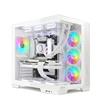 Noua Vision ZH900 | Case PC Gaming ATX Mid Tower | Ventola PWM ARGB | Struttura Doppia Camera | Supporto Raffreddamento Liquido 360 mm | Compatibile Back-Connect MB, Bianco