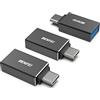 BENFEI Adattatore da USB C a USB 3.0, confezione da 3 USB C a un adattatore maschio a femmina, compatibile con MacBook 2018 2017 2016, Samsung Galaxy Note 8, Galaxy S8 S8 + S9, Google Pixel, Nexus,