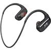 CYBORIS Auricolari Bluetooth 16 GB di Memoria Incorporata Lettore MP3 Cuffie Bluetooth in Nuoto Esecuzione Cuffie Qualità Audio Hi-Fi Stereo Wireless Sportive Impermeabili IPX7 (nero)