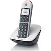 Motorola Voice - Telefono cordless digitale CD5001, blocco chiamate, amplificazione, vivavoce con altoparlante, modalità notturna - Bianco