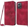 Netany Cover per Xiaomi Redmi Note 12 4G con Cordino, Flip Portafoglio Custodia in Pelle, [2 Porta Carte][Chiusura Magnetica],Custodia Libro Antiurto Cover con Laccio per Redmi Note 12 4G (Rosso)