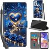 PHINIENLAND Cover per Samsung Galaxy A23 4G/5G / M13 4G / M23 5G Case PU Pelle Custodia [Kickstand] [Chiusura magnetica] [Slot per Schede], Portafoglio Flip Custodia per Samsung A23,Rose blu