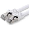 1aTTack.de 0,25m CAT7 Cavo di rete LAN RJ45 10 Gigabit, 1 pezzo - bianco | Cavo patch Ethernet, rame, schermatura SFTP PiMF, DSL, switch, modem, router, patch panel, CAT7 CAT6 CAT5