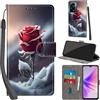 Haninsuze Cover per Oppo A57/A77 5G/A57S 4G Custodia Cover Pelle Libro Portafoglio con Porta Carte Magnetica Protezione Antiurto Cuoio Flip Case Custodia Cover per Oppo A57/A77 5G/A57S 4G, Rose
