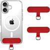 Anfire Supporto per cinturino per cellulare, 2 pezzi, ultra sottile, resistente, universale, senza colla, multifunzione, per telefono cellulare, colore rosso