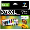 Jettruemedia 378XL Cartucce d'inchiostro Sostitutive per 378 XL Multipack Cartuccia Compatibile per Epson Expression Photo XP-8500 XP-8505 XP-8600 XP-8605 XP-8700 XP-15000 (Confezione da 7)