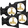 OFFCUP Copertura per Rubinetto, 4Pcs Esterno Calzini Rubinetto, Protezione Rubinetto Giardino, Copri Rubinetto Antigelo Impermeabile, Copertura del Rubinetto per Antigelo Invernale Universale(Nero)