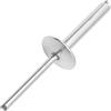 JIANDAXIN 30 rivetti ciechi extra lunghi con flangia grande, lunghezza estesa, in alluminio, con gambo grande in acciaio, mandrino a gambo lungo (3/16 x2-23/64)