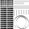 AKOZLIN Louvers Hardware Kit di montaggio per persiane, attacco universale per persiane in legno, Louvers Hardware Set per persiane e tapparelle, set completo di accessori di montaggio per 11 lamelle, ferro