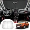 GAFAT [Upgrade] GAFAT Compatibile con Jeep Renegade BU/Hybrid 2015-2025 2026 Parasole per Parabrezza interno, Accessori Renegade 2025 Parabrezza Protezione Solare, Raffreddamento, Protezione UV