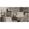 Baroni Home Tappeto Pelo Corto Intrecciato a Mano, Salotto Moderno, 80x150 cm, Marrone e Argento Quadri