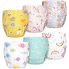 Aolso Mutandine di Apprendimento, 6PCS Pantaloni da Vasino, Apprendimento Rete Traspirante Mutande, Cotone Assorbente Vasino per Bambini Mutande, Taglia 100 da Bambina