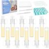 Aolso Colostrum Collector Kit 6ml, 10 pcs Riutilizzabile Contenitori Latte Materno in Silicone, Senza BPA, Contenitore Colostro con Panno di Cotone, Spazzola per la Pulizia, Etichette