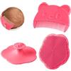 Aolso 2 Pezzi Spazzola per Bambini in Silicone, Set Pettine e Spazzola Neonato,Spazzola per Massaggio in Silicone, Spazzola Per il Bagno Del Bambino, Pettine Crosta Lattea, Adatto a Neonati (Rosa)