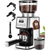 Aigostar Macina Caffe' Elettrico a Cono, 52 Impostazioni di Macinatura, Macinacaffè Elettrico per Caffè Espresso, Macina Caffè Professionale con Display Digitale Preciso, Acciaio Inossidabile, Argento