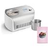 Springlane Kitchen SPRINGLANE Gelatiera Elli con compressore autoraffreddante, gelatiera in acciaio inossidabile con contenitore per gelato rimovibile (Argento/Contenitore in acciaio inossidabile, 1,2 L)