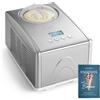 Springlane Kitchen SPRINGLANE Gelatiera Emma 1,5 L con compressore autoraffreddante 150 W, in acciaio inossidabile con contenitore per il ghiaccio rimovibile (Argento, 1.5 L)