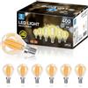 Aigostar Edison Lampadine LED E14, Luce Calda 2200K,4W(equivalente a 35W),400LM,Lampadine di Filamento G45,Lampade Decorativa Retrò per Bar Caffè Hotel, 6 Pezzo