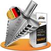 BAURIX® HSS Fresa a Gradini RHINO® [Ø 5-35mm] - Albero Triangolare da 10 mm - Tornio per metallo, legno e plastica (NON per acciaio inossidabile) - Punta Trapano a 13 livelli - Punta Conica