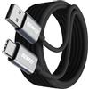 BENFEI Cavo USB C a USB A ricarica rapida in silicone antigroviglio [3A 2M guscio in alluminio, design intrecciato] per Samsung Galaxy Note 10 Note 9/S10+ S10 LG V30
