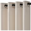 Topfinel Tende per Interni Bianco Avorio Tende Semitrasparente in Voile Con Occhielli Finestre per Camera da Letto e per Salotto Eleganti Soggiorno 2 Pannelli 140x260 CM