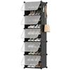 HOOBRO Scarpiera, Scaffale Portascarpe a 5 Scomparti, con Sportello, Scaffale Componibile in Plastica, Scaffale Portaoggetti Modulare, per Ingresso, Corridoio, Armadio, Nero e Trasparente EBW11SC01