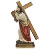 Paben Articoli Religiosi Statua Gesù porta la Croce in resina Presepe Pasquale cm. 12,3