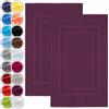 NatureMark Set di 2 Tappeti da Bagno 50x80 cm - Cotone Spugna 800 g/m² - Tappeti Bagno Spessi e Altamente Assorbenti - Asciugatura Rapida - Senza Base in Gomma - Lilla