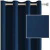 Ystyle Tende Oscuranti per Interni 2 Pezzi, 140x240 CM, Termiche Isolanti, Anti-Rumore, con Anelli, Tenda Moderna Per Camera da Letto e Soggiorno, Blu Scuro