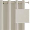 Ystyle Tende Oscuranti per Interni 2 Pezzi, 140x225 CM, Termiche Isolanti, Anti-Rumore, con Anelli, Tenda Moderna Per Camera da Letto e Soggiorno, Beige