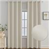 Ystyle Tende Oscuranti per Interni 2 Pezzi, 140x180 CM, Termiche Isolanti, Anti-Rumore, con Anelli, Tenda Moderna Per Camera da Letto e Soggiorno, Beige