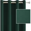 Ystyle Tende Oscuranti per Interni 2 Pezzi, 140x240 CM, Termiche Isolanti, Anti-Rumore, con Anelli, Tenda Moderna Per Camera da Letto e Soggiorno, Verde Scuro