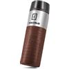 TAVIALO Tazza Termica 380 ml in Acciao Inox. Mug Termica Doppia Parete senza BPA. Mantiene le Bevande Fredde per 24 ore, Quelle Calde per 12 ore. 2 Guarnizioni in Silicone Aggiuntive. Colore Marrone.
