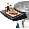 GFTIME 34,5 cm x 35,2 cm Mensola da tavolo per barbecue per griglie di carbone originale per bollitore da 57 cm, può posizionare condimenti per barbecue, utensili da barbecue appesi