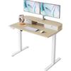 HUANUO 100 x 60 cm Scrivania con Cassetti, Supporto a Morsetto a C, Scrivania Regolabile in Altezza, Scrivania Stand Up per Ufficio Domestico con 4 Altezza