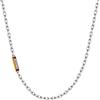 Clondo Collana Uomo Donna As Roma in Acciaio Inossidabile - Prodotto Ufficiale Calcio - Gioiello con Logo - Idea Regalo Elegante per Tifosi Giallorossi - Ragazzo e Ragazza (Bar Necklace Minimal Steel)