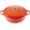 Le Creuset Marmitta Evolution in ghisa vetrificata con Coperchio, diameter 32 cm, Volume 7 L, Arancione, 21114320900430