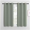NICETOWN Tende Corte per Finestre Cucina Termiche Tenda Oscurante da Interno con Anelli Cameretta Bambino Decorazione per la Casa 2 Pannelli 107x120 CM Salvia Verde