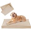 TOPLUXE Copri-letto per cani, impermeabile, con cerniera, lavabile, rimovibile, per cani e gatti (111 x 80 x 7,5 cm, cachi)